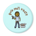 Dark Do-It-Yourself Diva Fridge Magnet