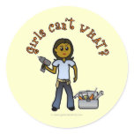 Dark Do-It-Yourself Diva Round Sticker