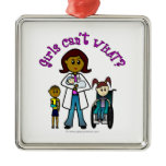 Dark Doctor Girl Christmas Tree Ornaments