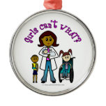 Dark Doctor Girl Christmas Tree Ornaments