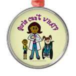 Dark Doctor Girl Christmas Tree Ornaments