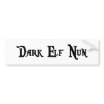 Dark Elf Nun Sticker Bumper Sticker