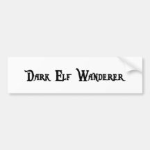 Dark Elf Wanderer Bumper Sticker