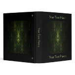 Dark Emerald Green Faces. Fractal Art. Vinyl Binder