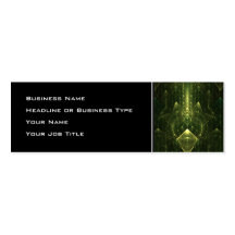 Dark Emerald Green Faces. Fractal Art. Business Card Templates