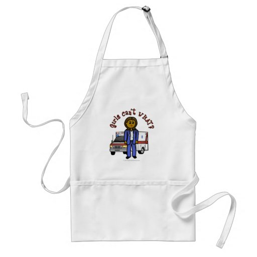 Dark EMT Paramedic Girl Aprons