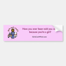 Dark EMT Paramedic Girl Bumper Stickers
