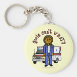 Dark EMT Paramedic Girl Key Chains