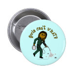 Dark Exterminator Girl Pinback Button