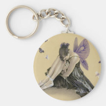 Dark fairy purple wings Keychain