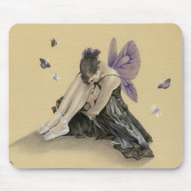 Dark Fairy Purple wings Mousepad