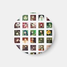 DARK FAIRY TALE CHARACTER COLLAGE FRIDGE MAGNETS