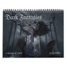 twopage_calendar - The darker side of fantasy.  Tormented spirits and dark creatures populate this calendar of the original digital art of sylphie.