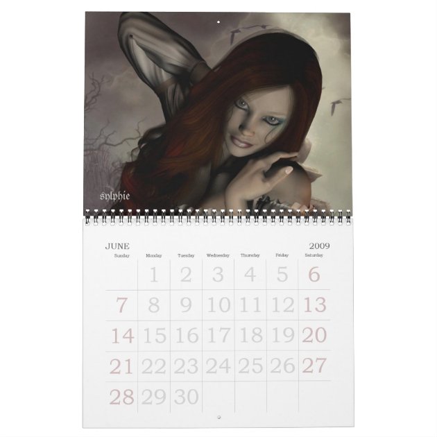 Dark Fantasies Calendar  Zazzle