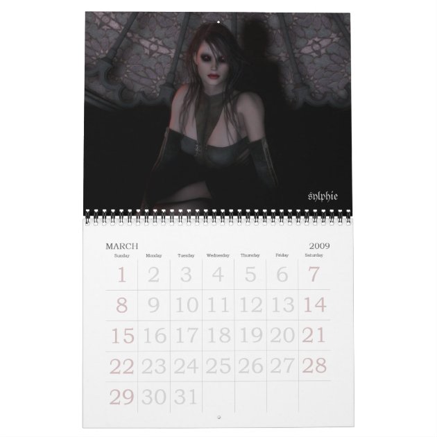 Dark Fantasies Calendar  Zazzle