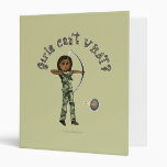 Dark Female Archery in Camouflage 3 Ring Binders