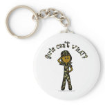 Dark Female Army Girl Key Chains