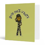 Dark Female Army Girl Vinyl Binders