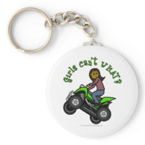 Dark Female ATV \ Four Wheeler Driver keychains