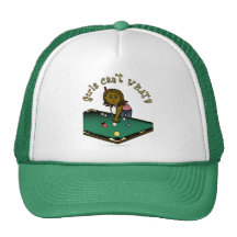 Dark Female Billiards Player Hat
