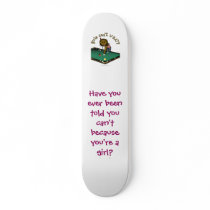 Dark Female Billiards Player Skate Deck