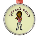 Dark Female Coach Christmas Ornaments
