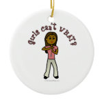 Dark Female Coach Christmas Ornaments
