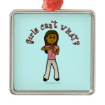 Dark Female Coach Christmas Tree Ornament
