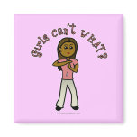 Dark Female Coach Fridge Magnet