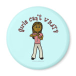 Dark Female Coach Fridge Magnet