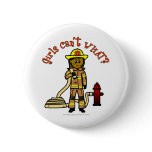 Dark Female Fire Fighter Buttons