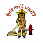 Dark Female Fire Fighter Shirts