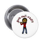 Dark Female Flute Player Button