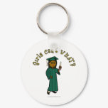 View more Dark Female Graduate in Green Cap and Gown Keychains personalized gift ideas for girls Dark Female Graduate in Green Cap and Gown Keychains
