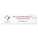 Dark Female Gymnast on Balance Beam Bumperstickers