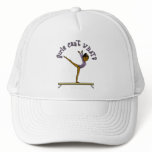 Dark Female Gymnast on Balance Beam hats