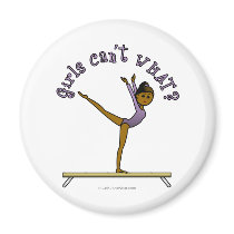 Dark Female Gymnast on Balance Beam magnets by girlscantwhat Dark Female Gymnast on Balance Beam magnets