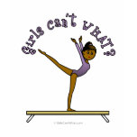 Dark Female Gymnast on Balance Beam Shirts