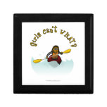 Dark Female Kayaker Keepsake Box