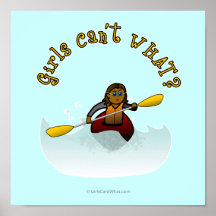 Dark Female Kayaker Print