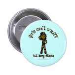 Dark Female Navy Veteran Button