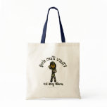 Dark Female Navy Veteran Canvas Bag