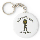 Dark Female Navy Veteran Keychains