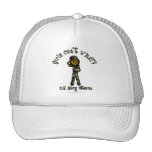 Dark Female Navy Veteran Mesh Hat