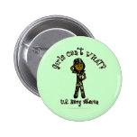 Dark Female Navy Veteran Pinback Buttons