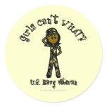 Dark Female Navy Veteran Sticker