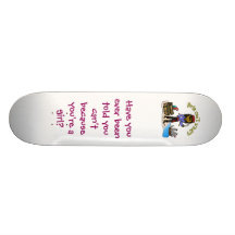 Dark Female Pirate Custom Skateboard