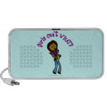 Dark Female Saxophone Player Speaker System