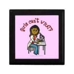 Dark Female Scientist Keepsake Box