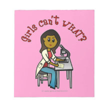 Dark Female Scientist Note Pads